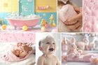BabyOno, gąbka kąpielowa dla dzieci i niemowląt, różowa