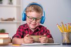 Lenco, słuchawki dziecięce bluetooth z naklejkami, niebieskie