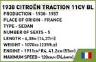 Cobi, Historical Collection WWII, Citroen Traction, klocki, 236 elementów
