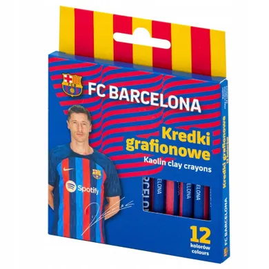 Astra, FC Barcelona, kredki grafionowe, 12 kolorów