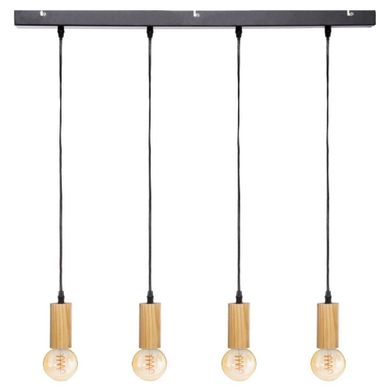 Atmosphera, lampa wisząca, Ays, drewniana oprawa, 80 cm