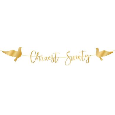Chrzest Święty, baner, złoty napis, 150 cm