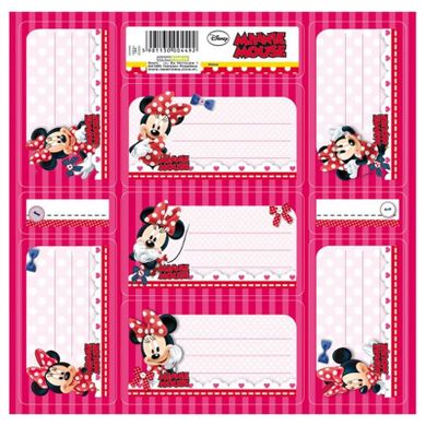Myszka Minnie, 7 naklejek na zeszyty