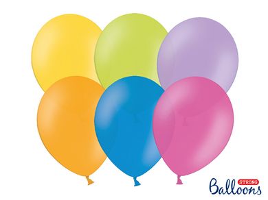PartyDeco, balony lateksowe strong, pastelowe, mix kolorów 27 cm, 50 szt.