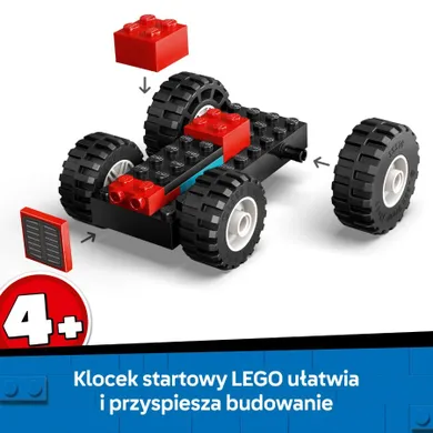 LEGO City, Czerwony traktor z przyczepą i owcą, 60461