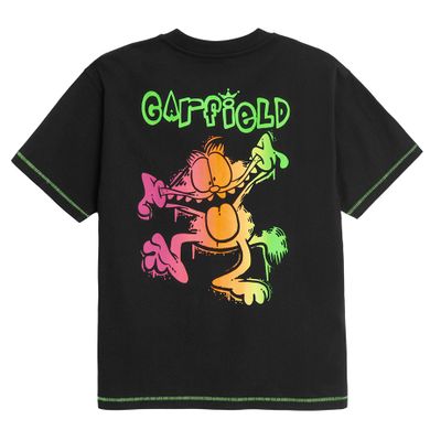 Cool Club, T-shirt chłopięcy, czarny, Garfield